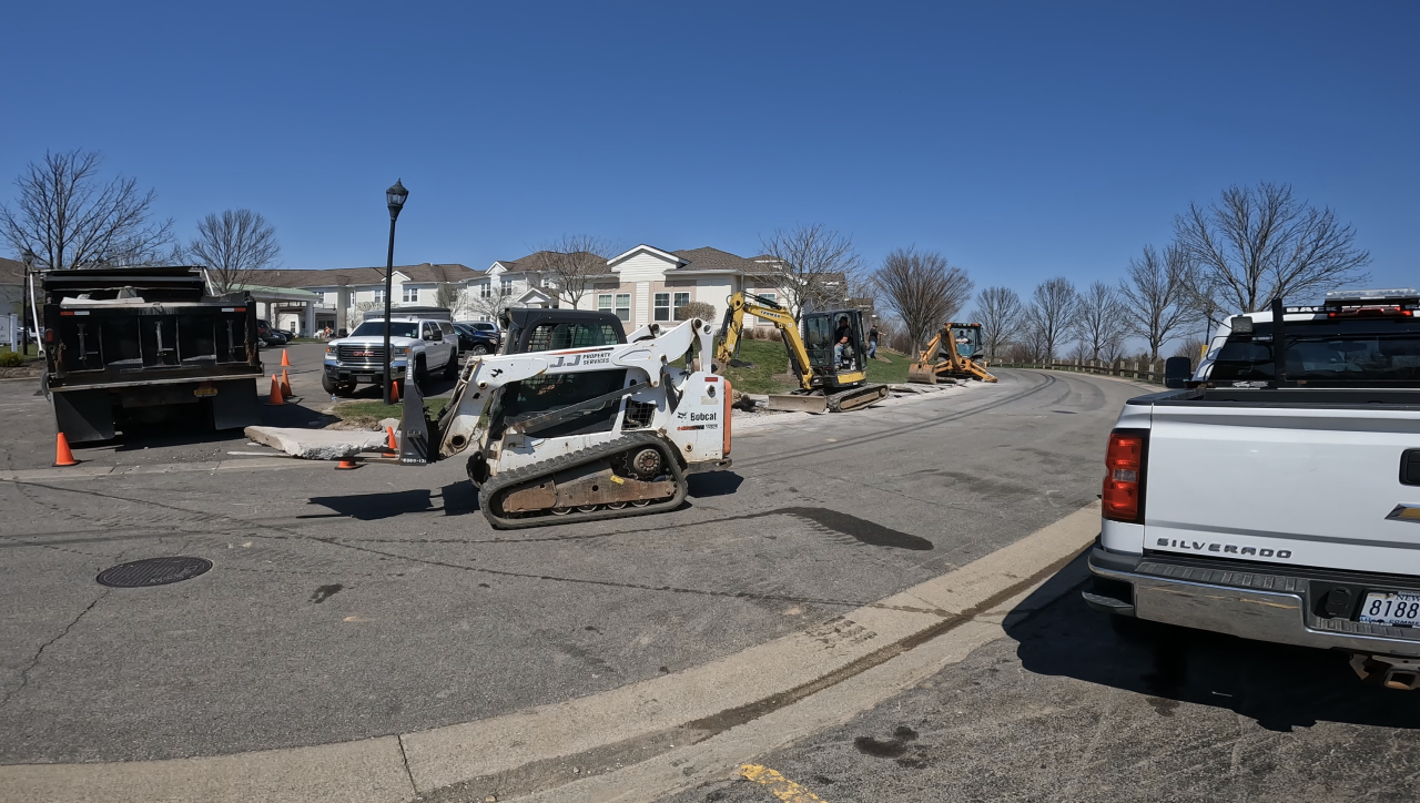 Concrete SIDEWALK DEMO _ DEBRIS Removal 02